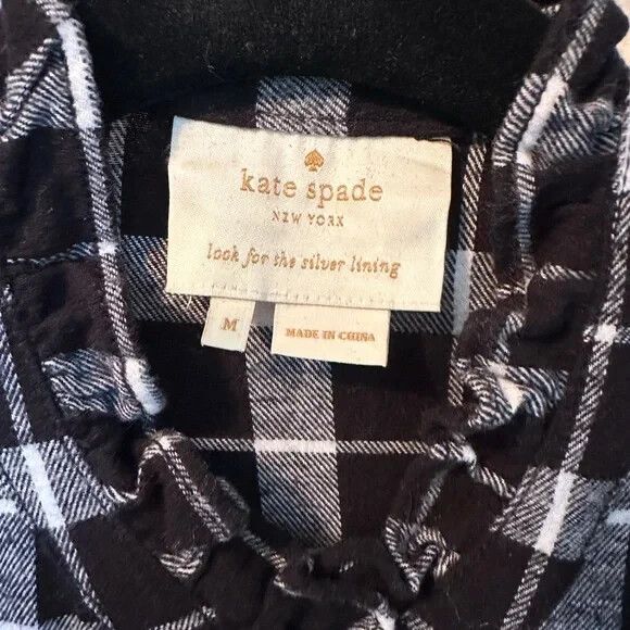 Kate Spade rustic plaid flannel dress M - Picture 5 of 10